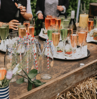 table with drinks